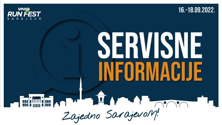 Servisne informacije - "Vivia Run Fest" - Sarajevo Polumaraton i G-Drive Štafetni Polumaraton